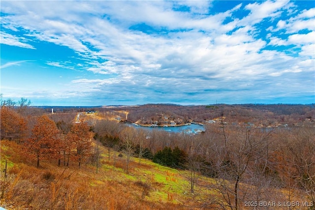 mountain view with a water view