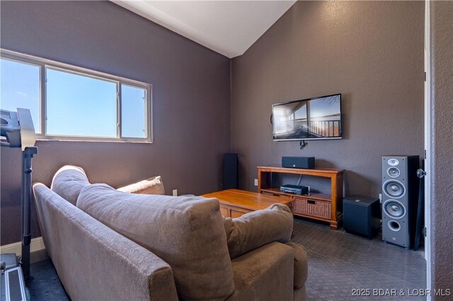 4956 Shorewood Dr, Osage Beach, MO 65065 - living area featuring vaulted ceiling