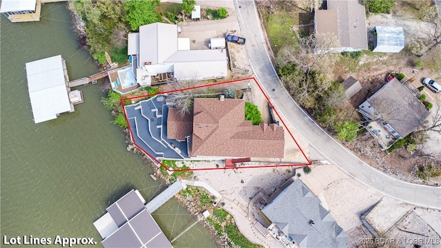 4956 Shorewood Dr, Osage Beach, MO 65065 - birds eye view of property featuring a water view