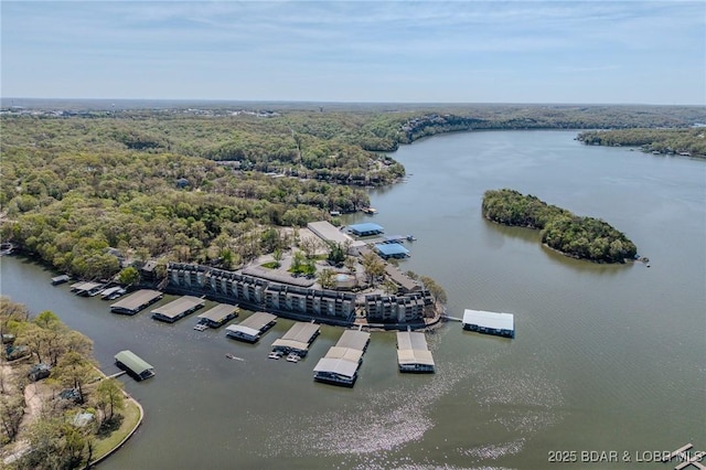6570 Pelican Dr Unit 404, Osage Beach, MO 65065 - bird's eye view of a nearby body of water and a forest