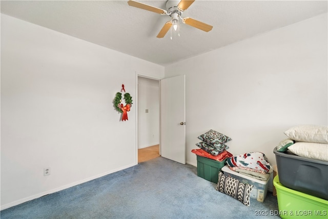 9 Gage Rd, Eldon, MO 65026 - interior space with carpet, ceiling fan, and baseboards