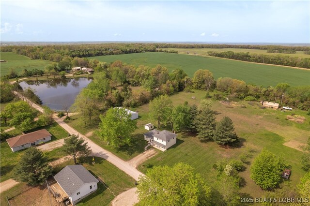9 Gage Rd, Eldon, MO 65026 - birds eye view of property with a rural view and a water view