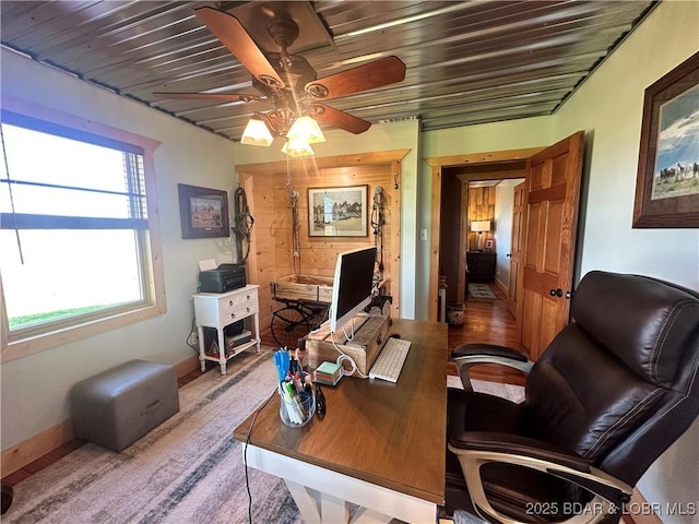 69985 US Highway 50, Tipton, MO 65081 - office space with a ceiling fan and wood finished floors