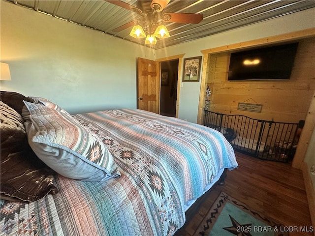 69985 US Highway 50, Tipton, MO 65081 - bedroom featuring wood finished floors and ceiling fan