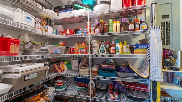pantry featuring electric panel