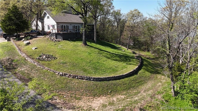 30993 Viewside Dr, Rocky Mount, MO 65072 - view of yard with a deck