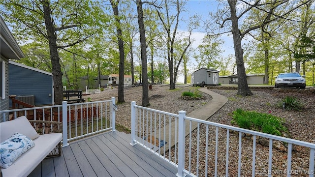 view of wooden deck