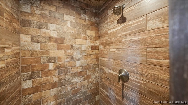 room details with tiled shower