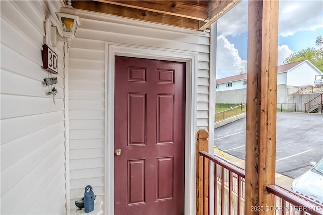 view of exterior entry