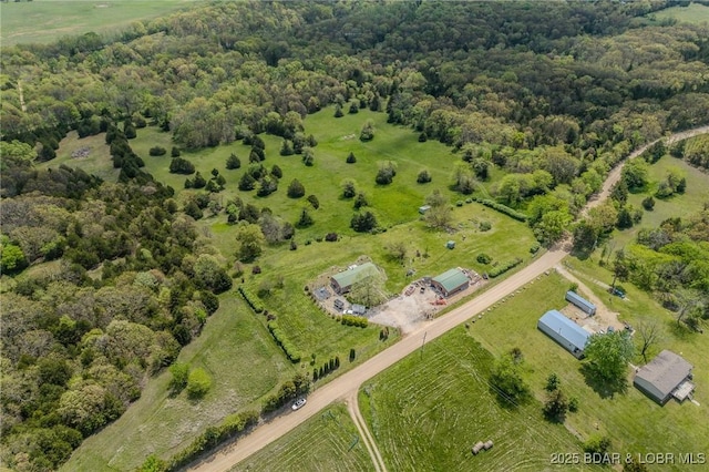 122 Simpson Rd, Urbana, MO 65767 - aerial view with a forest view and a rural view