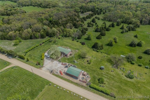 122 Simpson Rd, Urbana, MO 65767 - drone / aerial view featuring a rural view