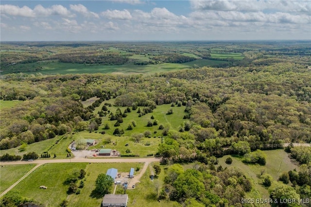 122 Simpson Rd, Urbana, MO 65767 - birds eye view of property featuring a view of trees