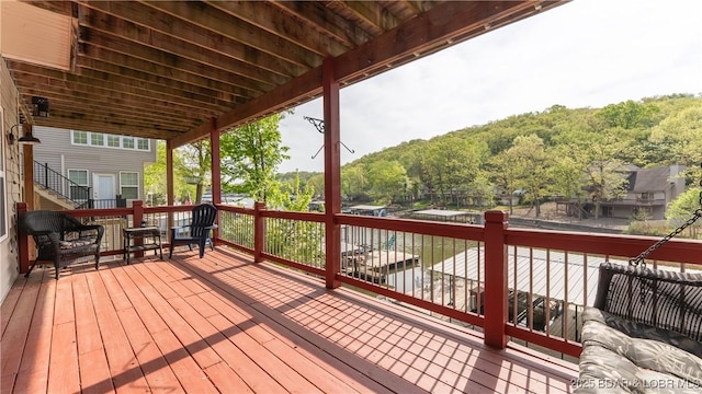 view of wooden terrace