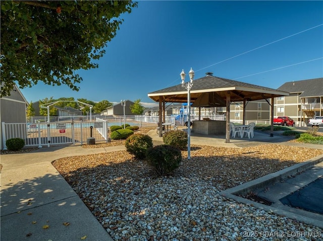 611 Lazy Days Rd Unit R-5, Osage Beach, MO 65065 - view of yard featuring fence, a gazebo, and a patio area