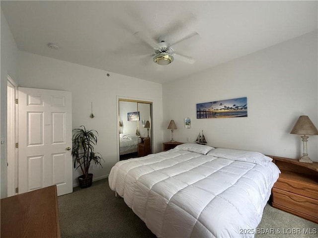 611 Lazy Days Rd Unit R-5, Osage Beach, MO 65065 - carpeted bedroom with a ceiling fan and a closet