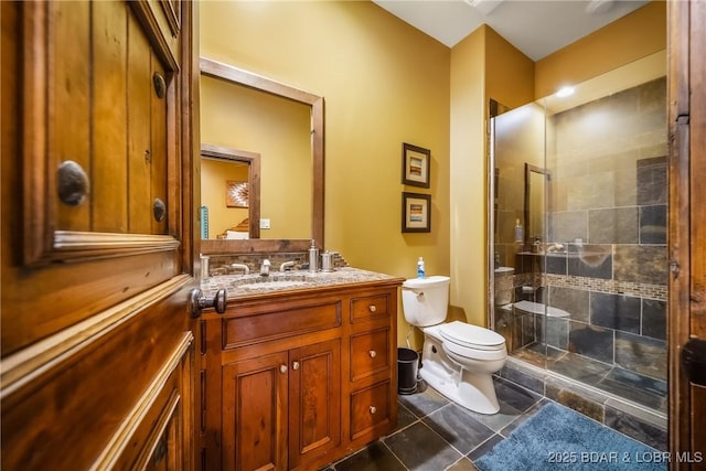 32 Wild Pines Ct, Sunrise Beach, MO 65079 - full bath with toilet, a tile shower, and vanity