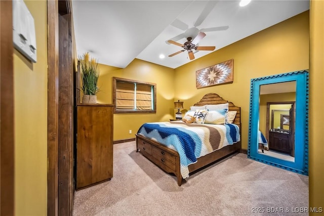 32 Wild Pines Ct, Sunrise Beach, MO 65079 - bedroom with carpet flooring, baseboards, ceiling fan, and recessed lighting