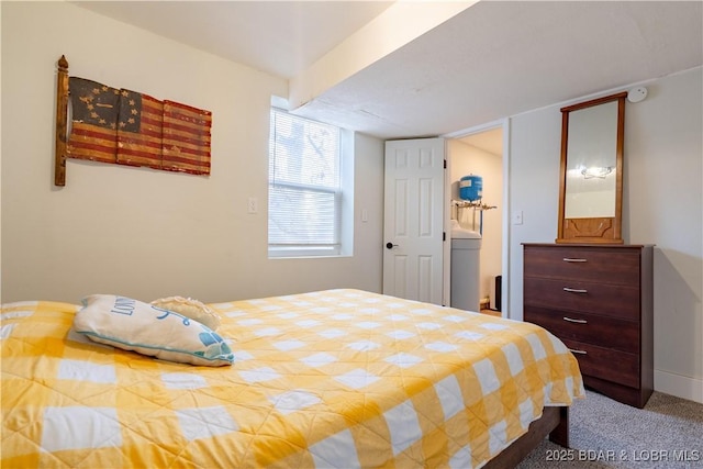bedroom featuring baseboards and carpet flooring