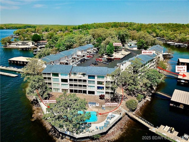 405 Barba Le Ln Unit 3B, Lake Ozark, MO 65049 - drone / aerial view with a water view