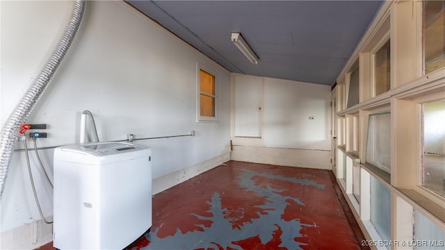 washroom with cabinet space