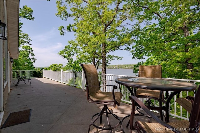 106 Bayliner Dr, Sunrise Beach, MO 65079 - view of patio / terrace with a water view