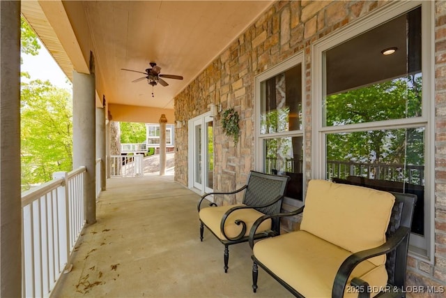 106 Bayliner Dr, Sunrise Beach, MO 65079 - view of patio / terrace with a ceiling fan
