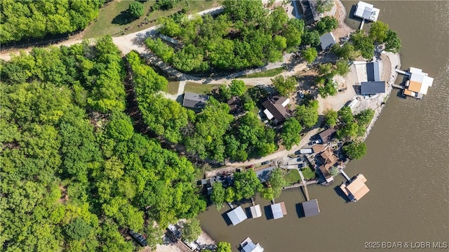 168 Shady Oaks Cir, Sunrise Beach, MO 65079 - aerial view featuring a water view