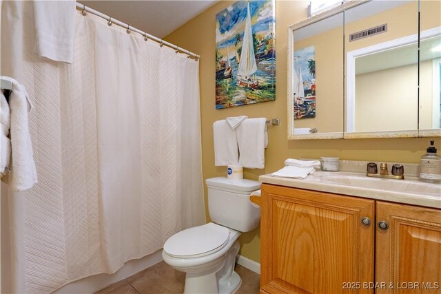 294 Moongate Dr, Osage Beach, MO 65065 - full bath featuring toilet, visible vents, tile patterned flooring, and vanity