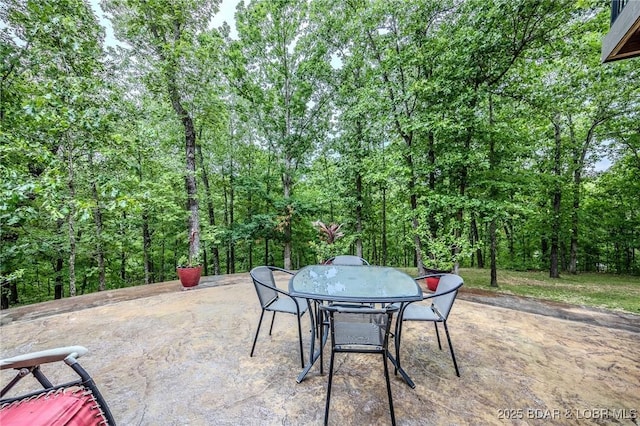 view of patio with outdoor dining area