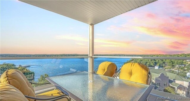72 Emerald Bay Dr Unit 2D, Lake Ozark, MO 65049 - balcony featuring a water view