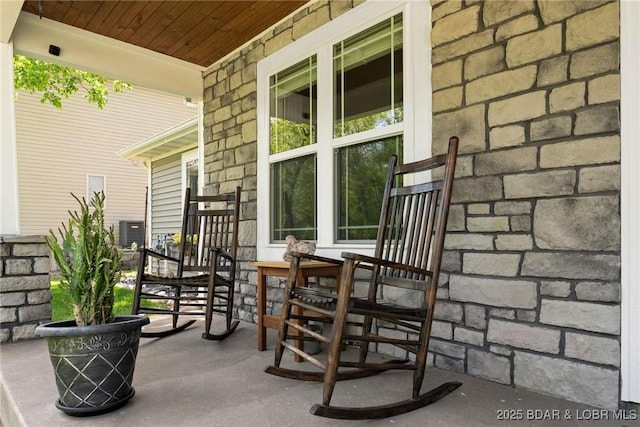 view of patio featuring covered porch