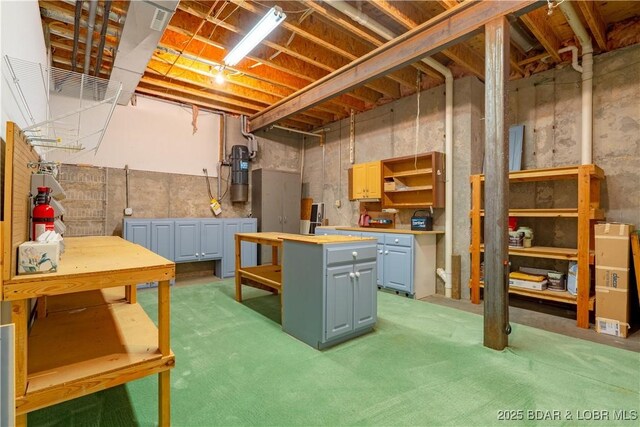 188 Bur Oaks Rd, Camdenton, MO 65020 - unfinished below grade area with light carpet