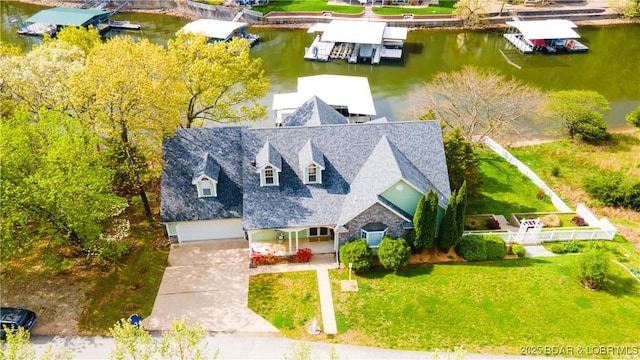 188 Bur Oaks Rd, Camdenton, MO 65020 - aerial view of property and surrounding area featuring a nearby body of water