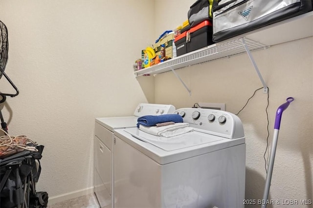 62 Knox Rd Unit 503, Rocky Mount, MO 65072 - laundry area featuring laundry area, baseboards, and washing machine and dryer
