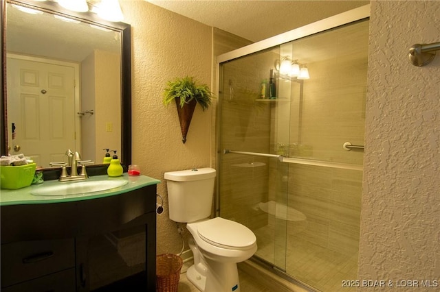 362 Hopetown Dr, Osage Beach, MO 65065 - full bath with a textured wall, toilet, and a shower stall