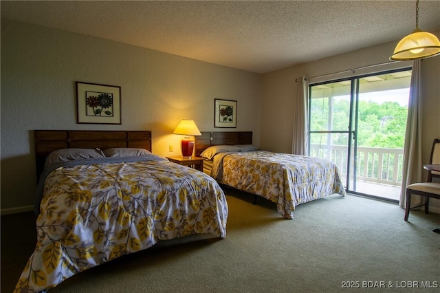 362 Hopetown Dr, Osage Beach, MO 65065 - carpeted bedroom featuring access to outside and a textured ceiling