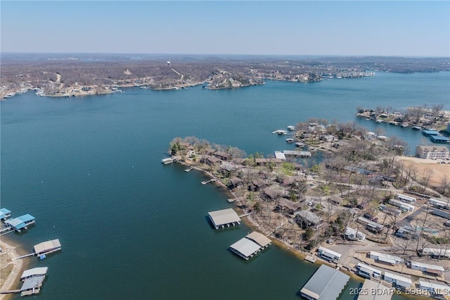 256 Lone Oak Pt Unit 15, Sunrise Beach, MO 65079 - bird's eye view with a water view