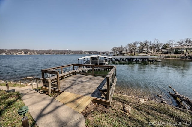 256 Lone Oak Pt Unit 15, Sunrise Beach, MO 65079 - dock area with a water view
