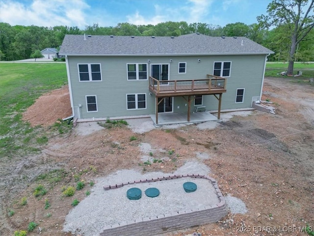 21 Meadow Lake Cir, Eldon, MO 65026 - back of house with a patio, a wooden deck, and a yard