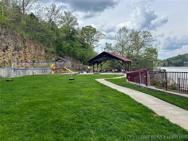 768 Clearwater Dr Unit 2-A, Camdenton, MO 65020 - view of yard featuring a gazebo and a water view