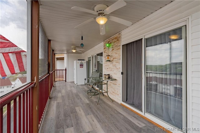 768 Clearwater Dr Unit 2-A, Camdenton, MO 65020 - wooden porch with ceiling fan