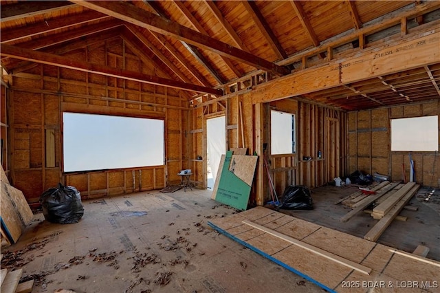 29540 Inspiration Pt, Rocky Mount, MO 65072 - misc room featuring a garage and high vaulted ceiling