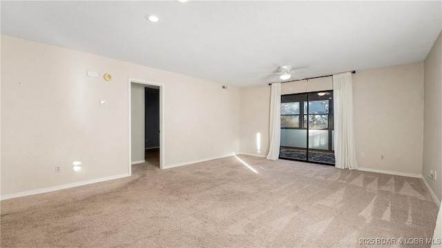 67 Ventura Dr Unit 427, Lake Ozark, MO 65049 - empty room with carpet floors, a ceiling fan, and baseboards