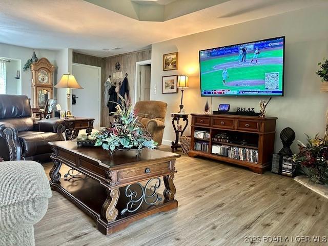 living room featuring wood finished floors