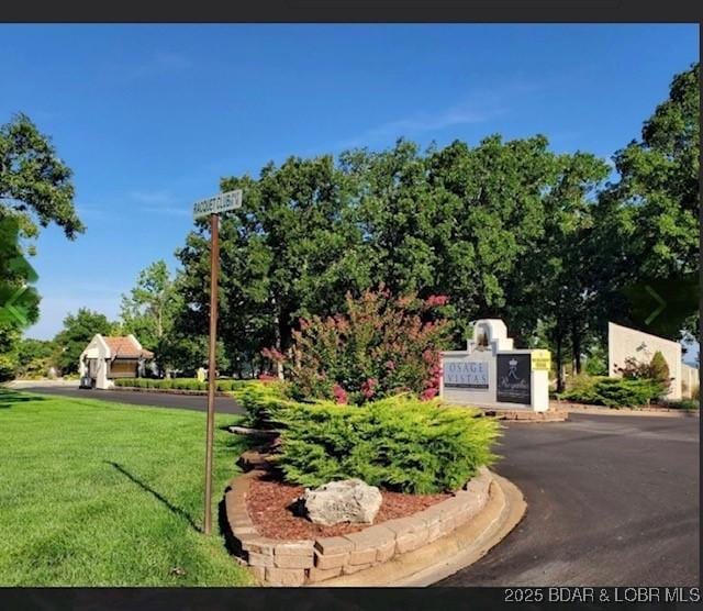 view of property's community featuring a yard
