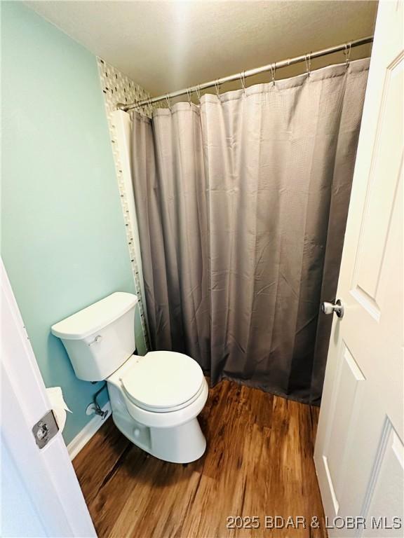 1117 Passover Rd Unit K-8, Osage Beach, MO 65065 - bathroom with wood finished floors and a shower with curtain