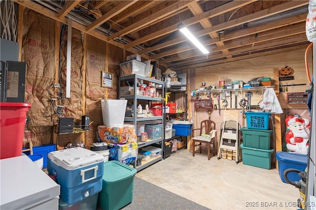 view of storage area