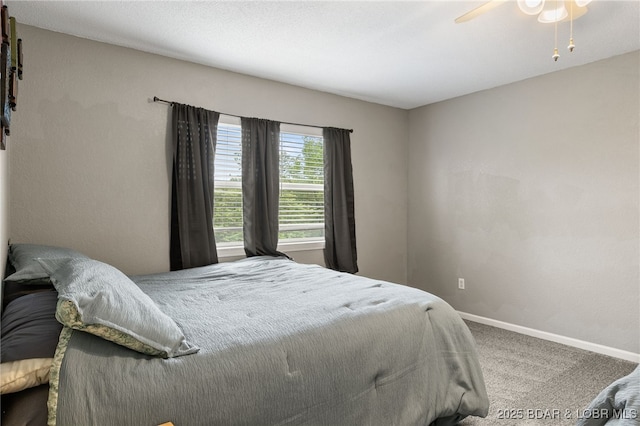 20168 Lost Valley Rd, Warsaw, MO 65355 - bedroom with carpet, baseboards, and ceiling fan