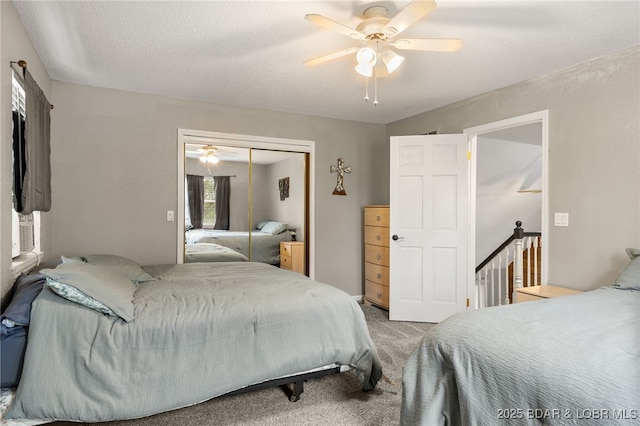 20168 Lost Valley Rd, Warsaw, MO 65355 - bedroom with a closet, carpet flooring, and ceiling fan