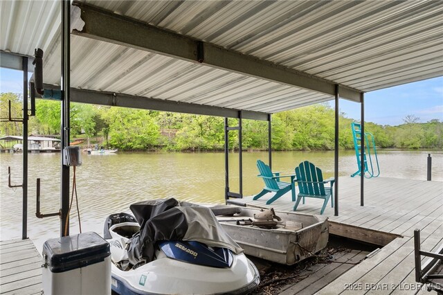 20168 Lost Valley Rd, Warsaw, MO 65355 - dock area featuring a water view